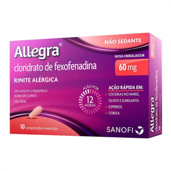 Allegra 60Mg Com 10 Comprimidos